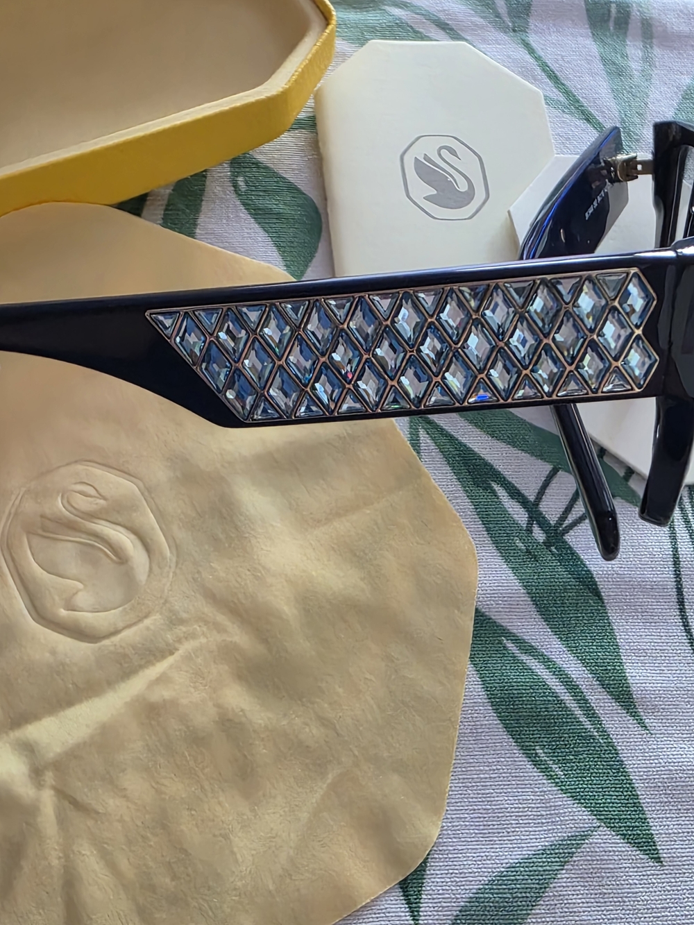 Swarovski SK5446 Crystal Eyeglasses Shiny Blue 54-16-140 NEW - Picture 5 of 16